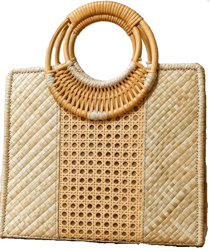 Bayong bag with round handle